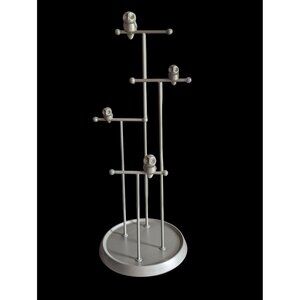 Umbra Loft Silver Owl Jewelry Stand Organizer 5-Tier Branch Design Metal Base 15